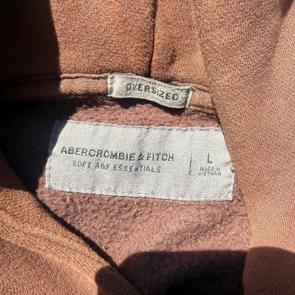 Brown Abercrombie Hoodie Men's L